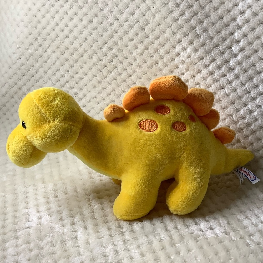 Prextex Yellow Orange Plush Dinosaur GDL7005 Stuffed Animal Toy